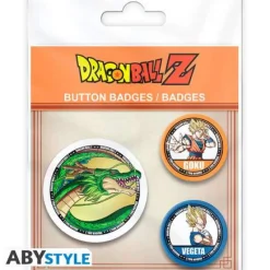 Buttons^Goku, Vegeta, Shenron Badge Pack