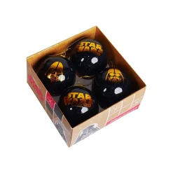 Star Wars-jul Gold Star Wars Baubles 4-Pack 75 mm* Julekuler|Julepynt