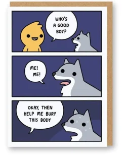 Kort, Bursdag & Anledning^Good Boy A6 Greeting Card