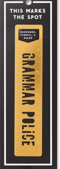 Brass Monkey Grammar Police Metal Bookmark Stencil* Bokmerker