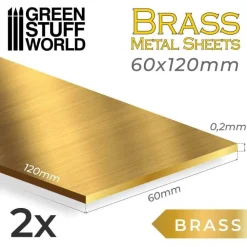 Green Stuff World : Brass Metal Sheets 60x120mm* Verktøy