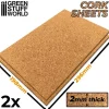 Green Stuff World Basing & Modellering^: Cork Sheets 2mm