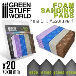 Green Stuff World Verktøy^: Foam Sanding Pads Fine Grit Assortment