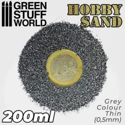 Green Stuff World Basing & Modellering^: Hobby Sand Grey Colour 0,5mm 200ml