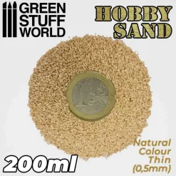 Green Stuff World Basing & Modellering^: Hobby Sand Nat Colour 0,5mm 200ml
