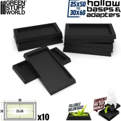 Green Stuff World Basing & Modellering^: Hollow Bases & Adapters 20x50-30x60mm