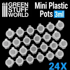 Green Stuff World : Mini Plastic Pots 3ml x24* Verktøy