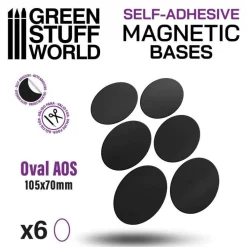 Green Stuff World : Oval Magnetic Bases 105x70mm* Basing & Modellering