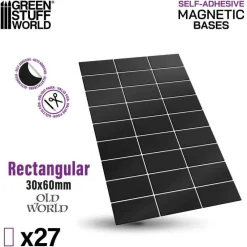 Green Stuff World : Rectangular Magnetic Bases 30x60mm* Basing & Modellering