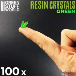 Green Stuff World Basing & Modellering^: Resin Crystals Green, Small