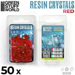 Green Stuff World : Resin Crystals Red, Medium* Basing & Modellering