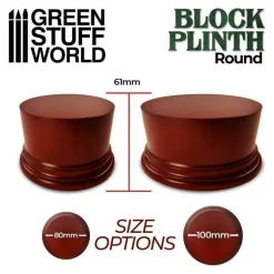Green Stuff World : Round Block Plinth Hazelnut 10 cm* Basing & Modellering