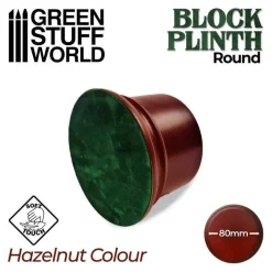 Green Stuff World : Round Block Plinth Hazelnut 8 cm* Basing & Modellering