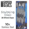 Green Stuff World Verktøy^: Sculpting Tools Stainless Steel
