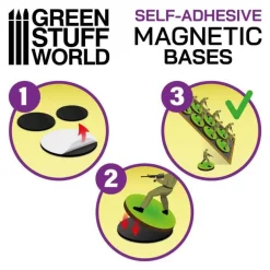 Green Stuff World Basing & Modellering^: Square Magnetic Bases 50x50mm