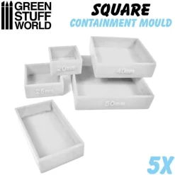 Green Stuff World Verktøy^: Square Containment Mould x5