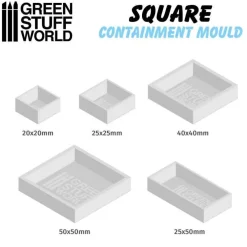 Green Stuff World Verktøy^: Square Containment Mould x5