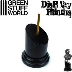 Green Stuff World : Tapered Round Bust Plinth Black 5x5 cm* Basing & Modellering