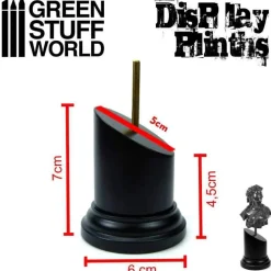 Green Stuff World : Tapered Round Bust Plinth Black 5x5 cm* Basing & Modellering