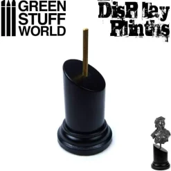 Green Stuff World Basing & Modellering^: Tapered Round Bust Plinth Black 3,5x3,5 cm