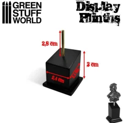 Green Stuff World Basing & Modellering^: Tapered Bust Plinth Black 2,5x2,5cm