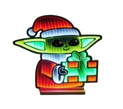 Star Wars-lamper Julepynt^Grogu Infinity Light Mirror 47 cm