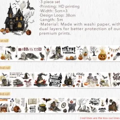 Tilbehør^Haunted House Washi Tape Sticker Set