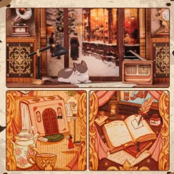 CuteBee Book Nook Kits Puslespill^Hidden Bookstore