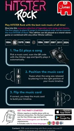 HITSTER Rock Nordisk 2025 Utgave* Selskapsspill
