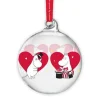 Julekuler^Hjerte Julekule 9 cm