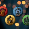 Harry Potter-jul Julekuler|Julepynt^Hogwarts Houses Flat Baubles Set of 4