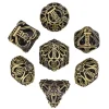Udixi Dice Sett^Hollow Metal Poly Ancient Music Bronze (7)
