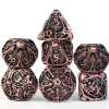 Udixi Dice Sett^Hollow Metal Poly Human Bone Copper (7) Terningsett