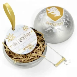 House Hufflepuff Gift Bauble with Necklace* Julekuler|Julepynt