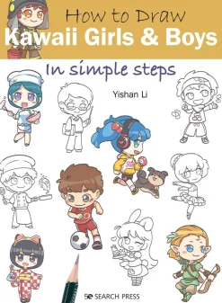 Yishan Li How to Draw: Kawaii Girls and Boys: In Simple Steps* Tegnebøker|Tegne & Male