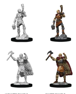WizKids Karakterer^Human Female Barbarian (Wave 12) Dungeons & Dragons Nolzurs Marvelous Unpainted Miniature Figur