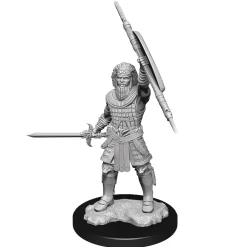WizKids Karakterer^Human Male Fighter (Wave 13) Dungeons & Dragons Nolzurs Marvelous Unpainted Miniature Figur