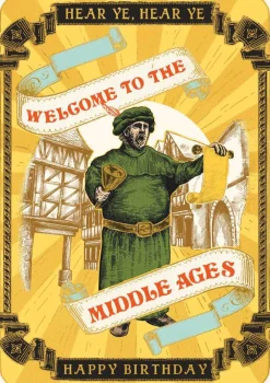 HUZZAH Middle Ages Card* Kort, Bursdag & Anledning