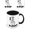 I Love K-pop Black Coloured Inner Mug* Krus