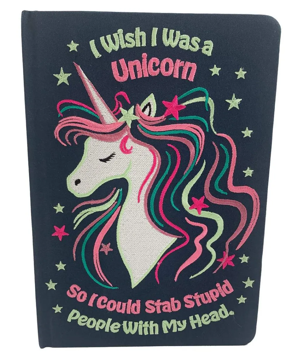 Insight Editions I Wish I Was A Unicorn Embroidered Journal* Strikkeoppskrifter