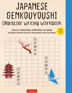 Tuttle Studio Japanese Genkouyoushi Character Writing Workbook: Practice Hiragana, Katakana and Kanji - Includes Vertical Grids and Horizontal Lines for Notes (Companion Online Audio)* Tegne & Male
