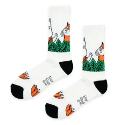 Moomin, Mummitrollet Sokker & Fottøy^Jungle Moomin White Retro Socks (40-46)
