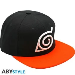 Naruto Shippuden Konoha Black & Orange Snapback Cap* Hodeplagg