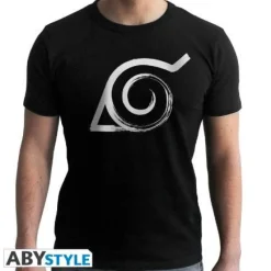 Naruto T-Skjorter^Konoha Black T-Shirt (M)