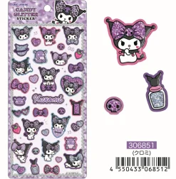 Kuromi Gal Art Candy Glitter Sticker* Klistremerker