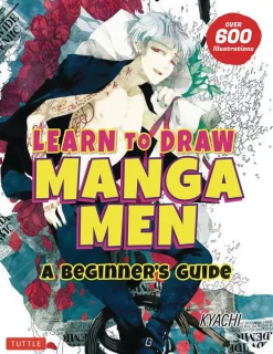 Kyachi Tegnebøker|Tegne & Male^Learn to Draw Manga Men: A Beginner's Guide (With Over 600 Illustrations)