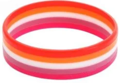 Pride Lesbian Flag Silicone Wrist Band* Smykker|Smykker
