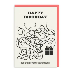 Line Maze Birthday Card* Kort, Bursdag & Anledning