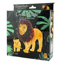 Crystal 3D Puzzles Lion and Cub 3D Crystal Puzzle* Puslespill