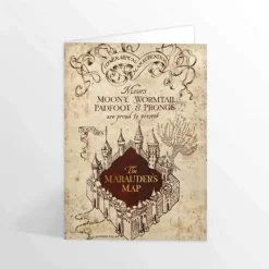 Marauder's Map Foiled Notecard* Kort, Bursdag & Anledning